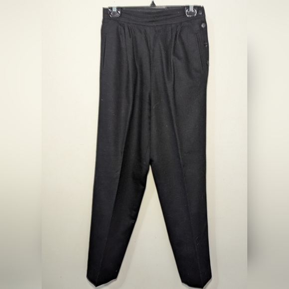 Chaus Pants - Chaus Women's Classic High-Waisted Black Pants Side-Button Women's Size 10